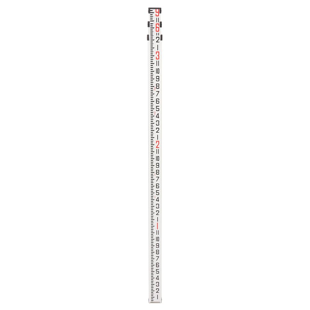 GEOLENI Aluminum Grade Rod - 8ths, with Carrying Case and Rod Level (9 Foot), Grading and Leveling Grade Rod is just 1mm Thick, just 42 inches Tall When collapsed, with Inch Scale at Back and Front